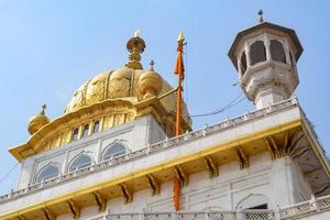 View of details of architecture inside Golden Temple - Harmandir Sahib in Amritsar, Punjab, India, Famous indian sikh landmark, Golden Temple, the main sanctuary of Sikhs in Amritsar, India photo