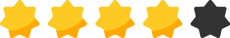 Star rating review with gold stars clip art png