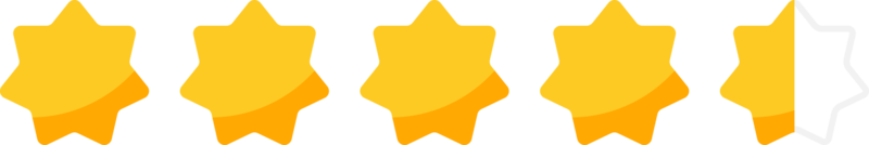 Star rating review with gold stars clip art png