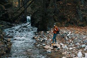 Mountain river nature forest travel lifestyle photo