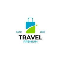 Vector travel bag logo design concept illustration idea