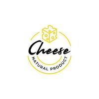 Vector cheese store logo design concept illustration idea