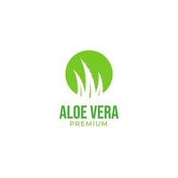 Vector aloe vera logo design concept illustration idea