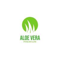 Vector aloe vera logo design concept illustration idea