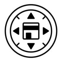 Trendy vector of qibla direction compass in editable style, premium icon