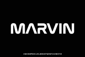 Modern unique sans serif display font vector