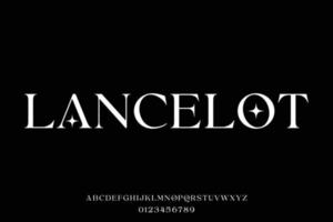 Luxury sharp serif display font vector