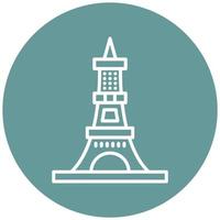 eiffel torre icono estilo vector