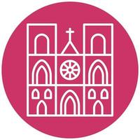Notre Dame Icon Style vector
