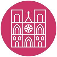 Notre Dame Icon Style vector