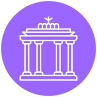 Brandenburg Gate Icon Style vector