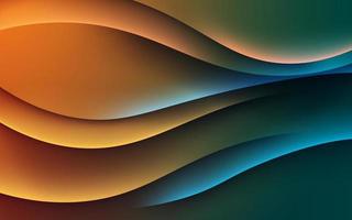 dynamic abstract green orange diagonal shape light and shadow wavy background. eps10 vector