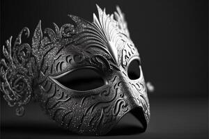 venetian carnival mask with feathers, . photo