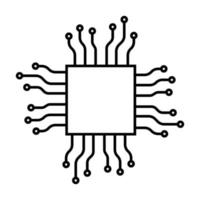 microchip board, OpenAI and ChatGPT chip. microcircuit artificial intelligence technology chatbot system helper. chat bot symbol ai. vector illustration