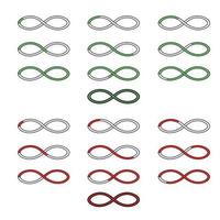 Progress bars in the form of a symbol infinity vector