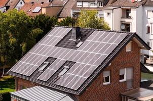 Green Renewable Energy with Photovoltaic Panels photo