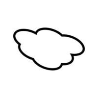 Cloud Vector Isolated Symbol. It can be used for sites, weather forecasts, articles, books, interfaces and various design