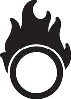 Fire hot icon symbol image vector. Illustration of the danger fire burn image design. EPS 10 vector