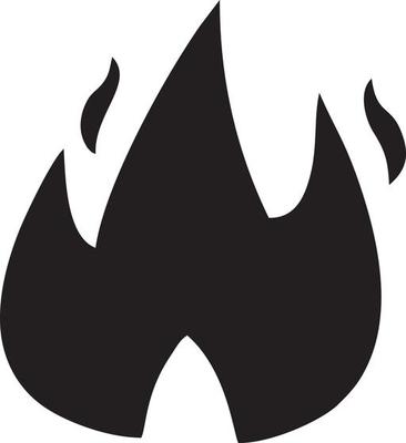 Fire hot icon symbol image vector. Illustration of the danger fire burn image design. EPS 10