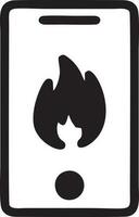 Fire hot icon symbol image vector. Illustration of the danger fire burn image design. EPS 10 vector