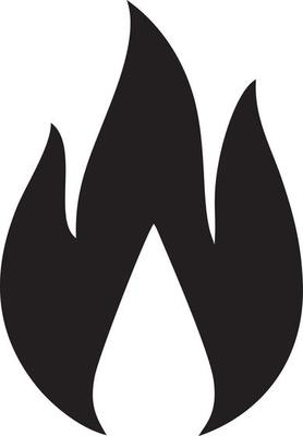 Fire hot icon symbol image vector. Illustration of the danger fire burn image design. EPS 10