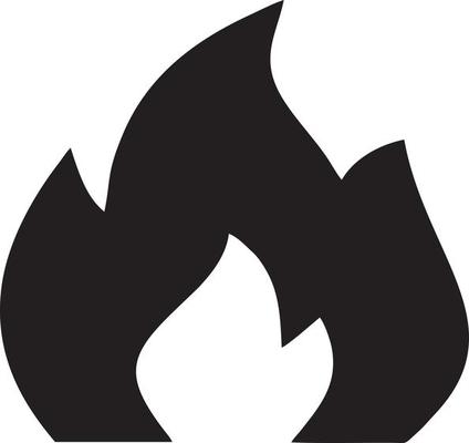 Fire hot icon symbol image vector. Illustration of the danger fire burn image design. EPS 10