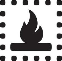 Fire hot icon symbol image vector. Illustration of the danger fire burn image design. EPS 10 vector