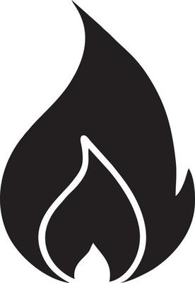 Fire hot icon symbol image vector. Illustration of the danger fire burn image design. EPS 10