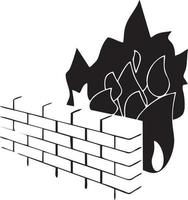 Fire hot icon symbol image vector. Illustration of the danger fire burn image design. EPS 10 vector