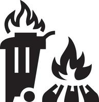 Fire hot icon symbol image vector. Illustration of the danger fire burn image design. EPS 10 vector