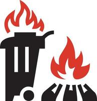 Fire hot icon symbol image vector. Illustration of the danger fire burn image design. EPS 10 vector