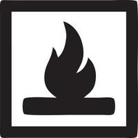 Fire hot icon symbol image vector. Illustration of the danger fire burn image design. EPS 10 vector