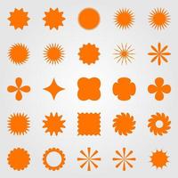 Set abstract geometric shape silhouettes. vector