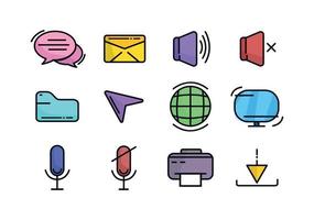 A set of computer icons and for the Internet vector