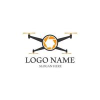 Drone logo vector icon