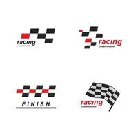 Race flag icon design vector