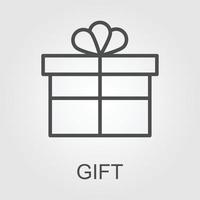 Gift Box icon design template. Trendy style, vector eps 10