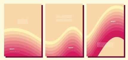 Wavy layer background template copy space for poster, banner, pamphlet vector