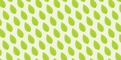 Green leaves pattern background template copy space for landing age, banner, or poster vector