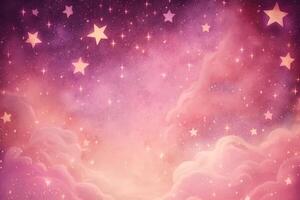 dreamy watercolor texture in pink shades stars photo