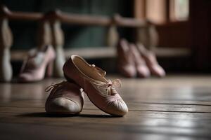 pink ballet pointe shoes photo