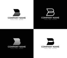Abstract line art, creative letter b logo vector design bundle inspiration. Logos can be used for icons, brands, identities, alphabet, abstracts.