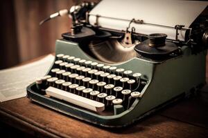 old retro vintage typewriter photo