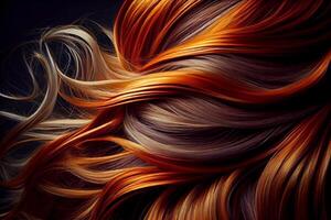 silk shiny female hair, hair careillustration photo