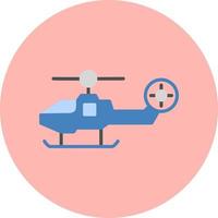 Fighter Helicopter Vector Icon