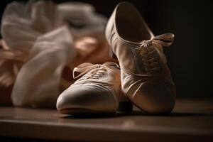 pink ballet pointe shoes photo