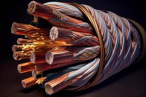 power copper cable illustration photo