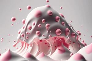 pink bubble wave abstract background photo