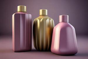 3 empty cosmetic bottle illustration photo