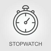 Stopwatch, stop watch timer flat vector icon for apps and websites